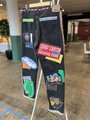 USA travel patchwork collage jeans