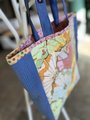Minnesota silhouette market bag blue