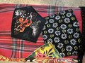 Red plaid fears patchwork upcycled pants