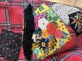 Red plaid fears patchwork upcycled pants