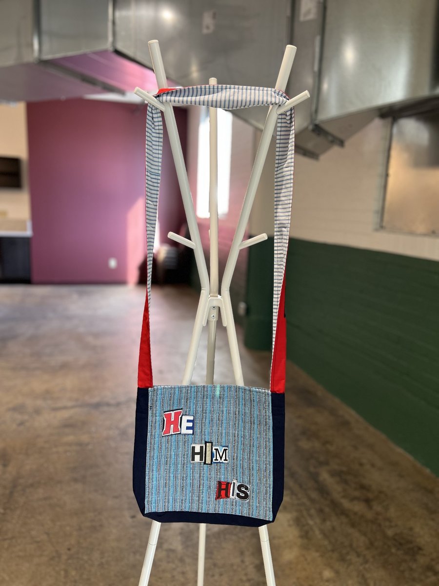 He him crossbody bag red and blue