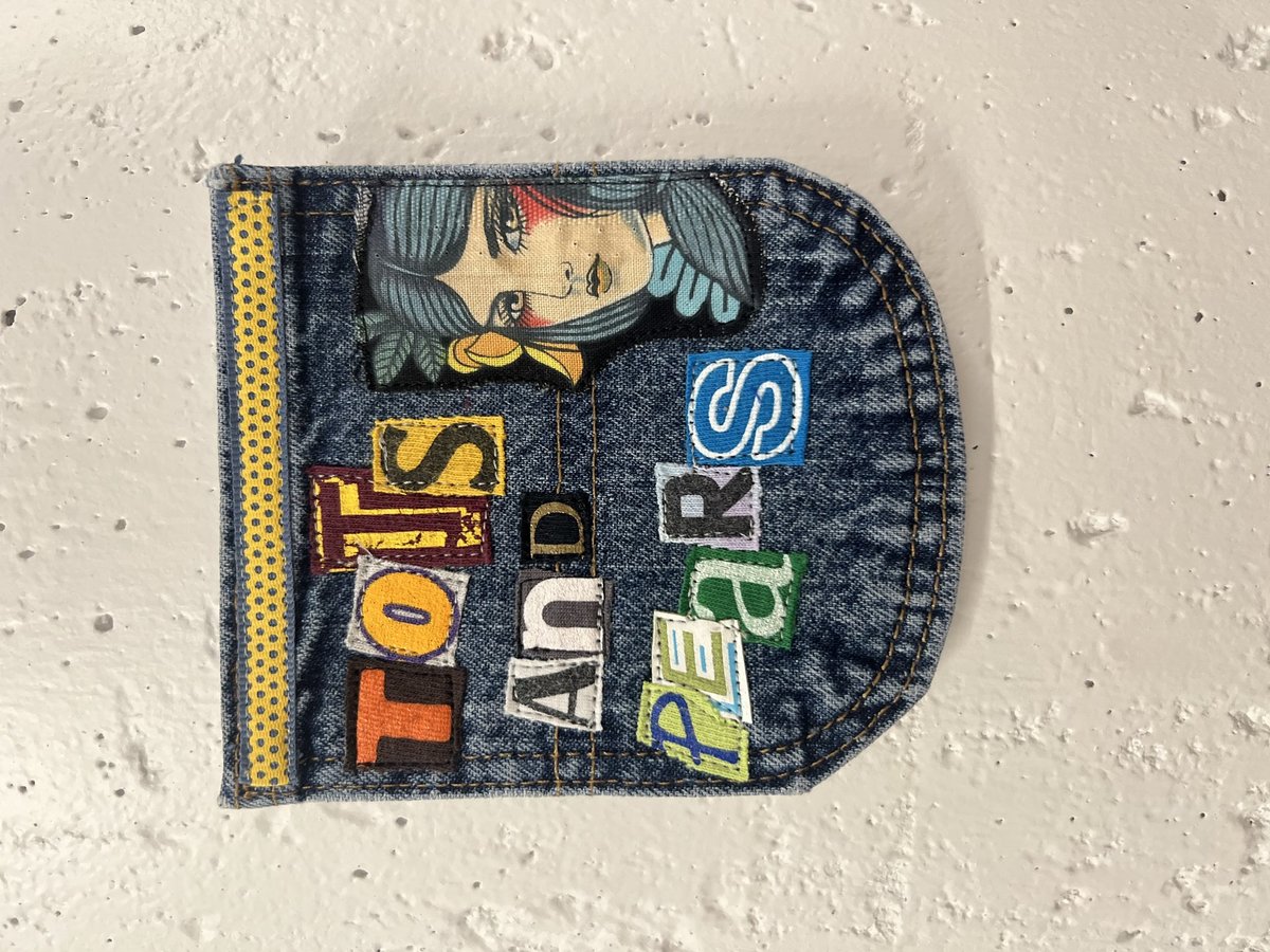 Tots and pears art collage patch