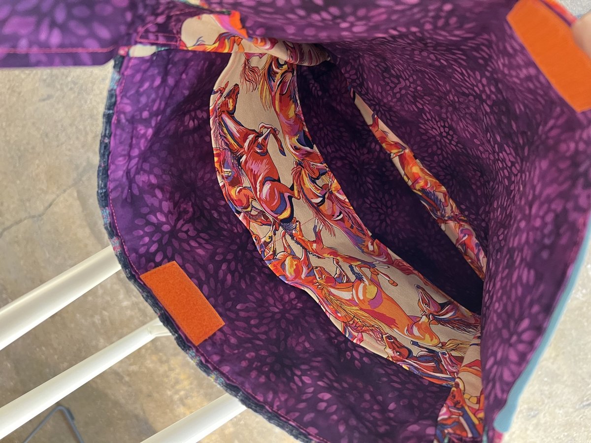 Bright animal collage crossbody bag 