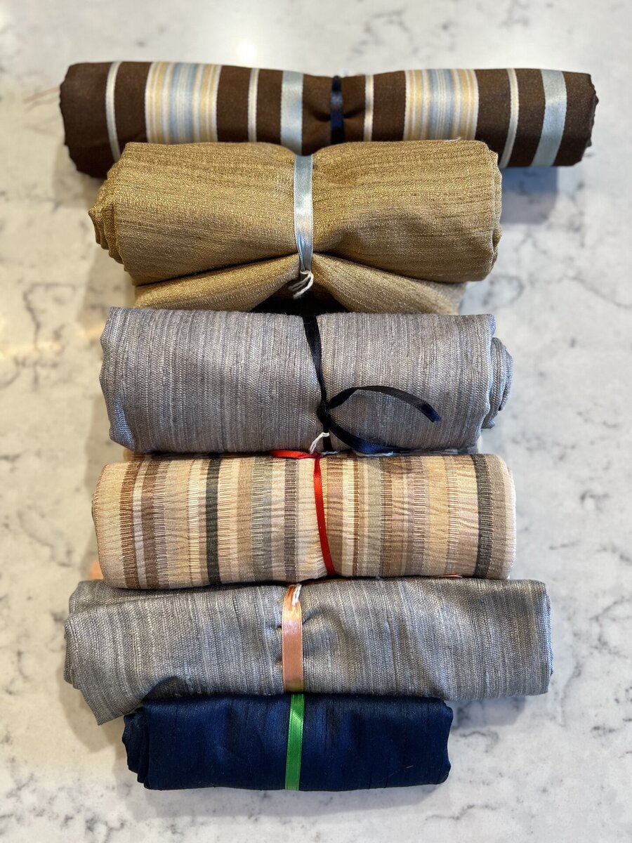 Fabric remnant bundle silk/satin 2