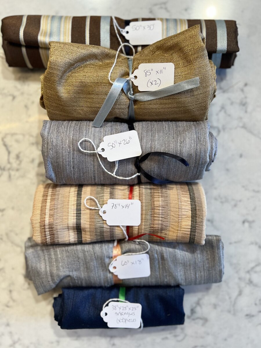 Fabric remnant bundle silk/satin 2