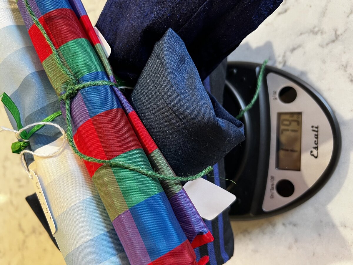 Fabric remnant bundle 3 silk/satin