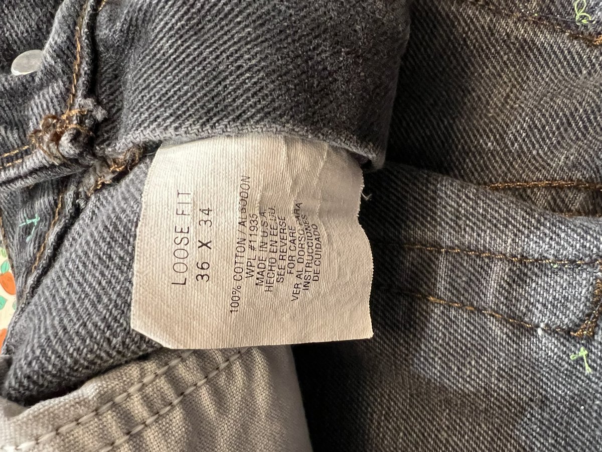 USA travel patchwork collage jeans