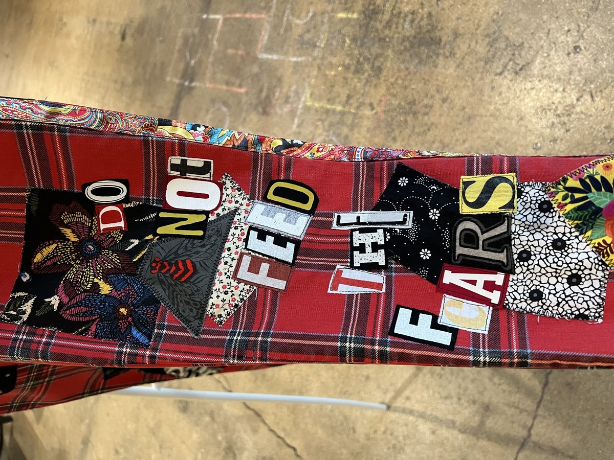 Red plaid fears patchwork upcycled pants