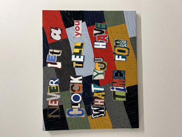 Clock lyric wall art 