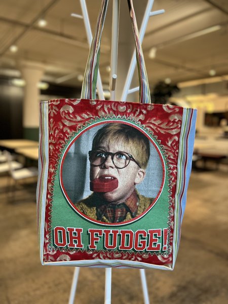 Christmas Story oh fudge tshirt market bag
