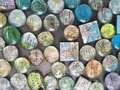 Upcycled map magnets one dozen