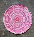 Pink scraps rope rug large round