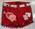 Cupid patchwork upcycled shorts