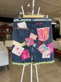 On La di Beatles patchwork upcycled Jean skirt