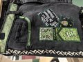 Slytherin upcycled custom patchwork collage shorts size 30”