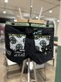 Slytherin upcycled custom patchwork collage shorts size 30”