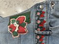 Strawberry collage overall shorts size women’s small