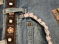 Do no harm upcycled custom patchwork collage shorts 16
