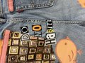 Do no harm upcycled custom patchwork collage shorts 16