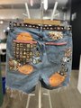 Do no harm upcycled custom patchwork collage shorts 16