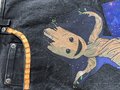I am Groot upcycled collage shorts