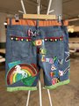 Unicorn I’m not for everyone upcycled custom collage shorts size 34”