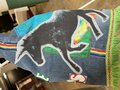 Unicorn I’m not for everyone upcycled custom collage shorts size 34”