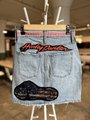 Harley upcycled patchwork collage skirt size 00