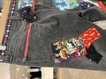 Wonder Woman custom patchwork collage Levi’s jeans