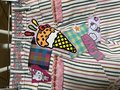Hello kitty patchwork upcycled jeans