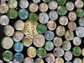 Upcycled map magnets one dozen