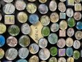 Upcycled map magnets one dozen