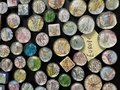 Upcycled map magnets one dozen