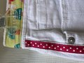 Smurf altered collage skirt