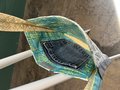 They them crossbody bag green and gray 
