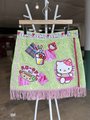 Hello kitty patchwork upcycled wrap skirt
