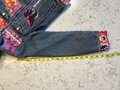 Puppy patchwork upcycled Jean jacket youth large