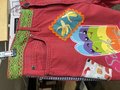Funny food upcycled patchwork collage jeans
