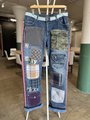 So many pockets upcycled patchwork jeans