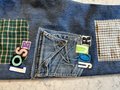 So many pockets upcycled patchwork jeans