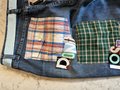 So many pockets upcycled patchwork jeans