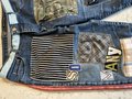 So many pockets upcycled patchwork jeans