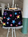 First Avenue rainbow stars tshirt upcycled skirt size M