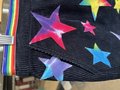 First Avenue rainbow stars tshirt upcycled skirt size M
