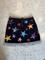First Avenue rainbow stars tshirt upcycled skirt size M