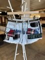 Disturbed patchwork upcycled collage shorts