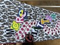 Glitter kitties patchwork collage upcycled jeans