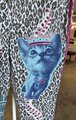 Glitter kitties patchwork collage upcycled jeans