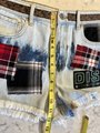 Disturbed patchwork upcycled collage shorts