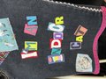Indoor cat patchwork collage shorts